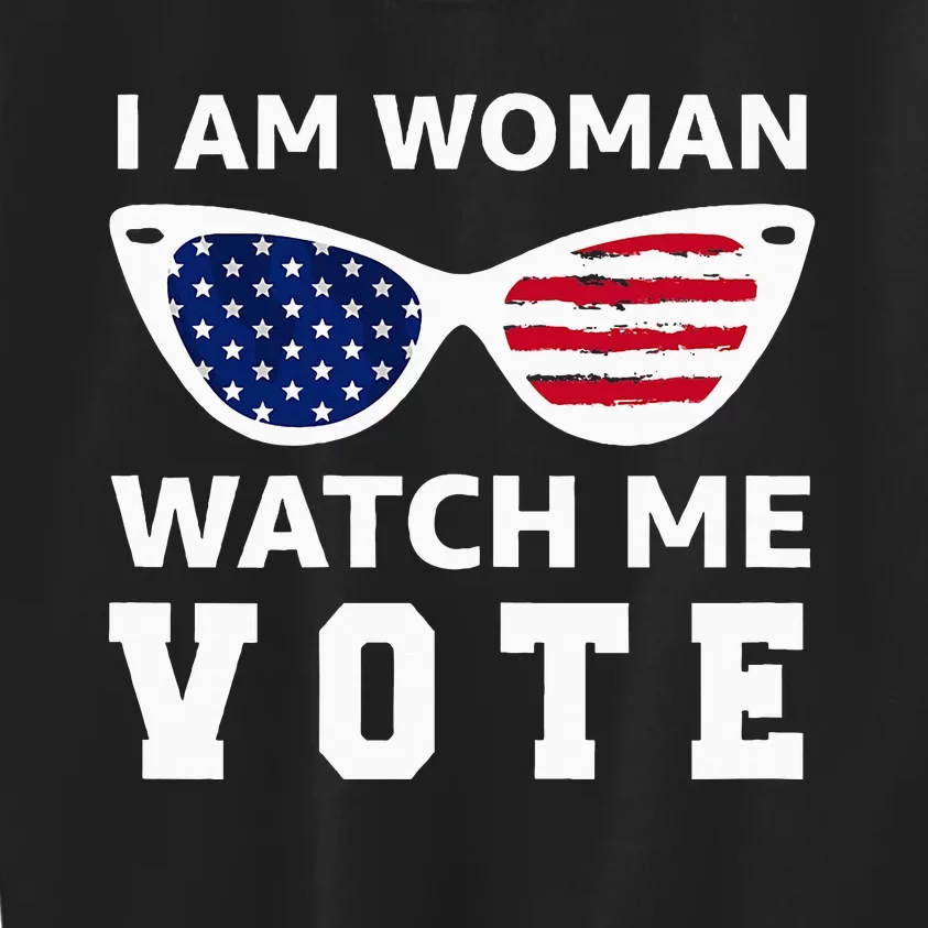 I Am Woman Watch Me Vote Kids Sweatshirt