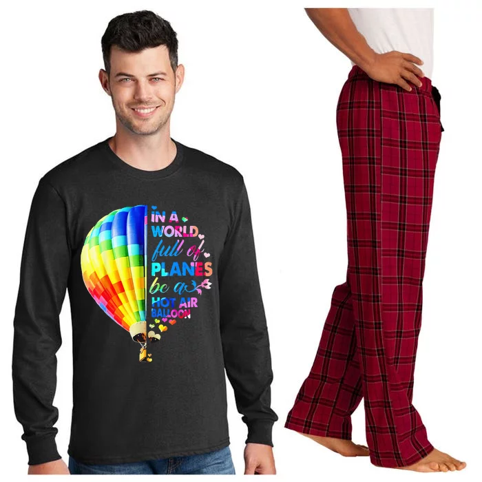 In A World Full Of Planes Be A Hot Air Balloon Long Sleeve Pajama Set