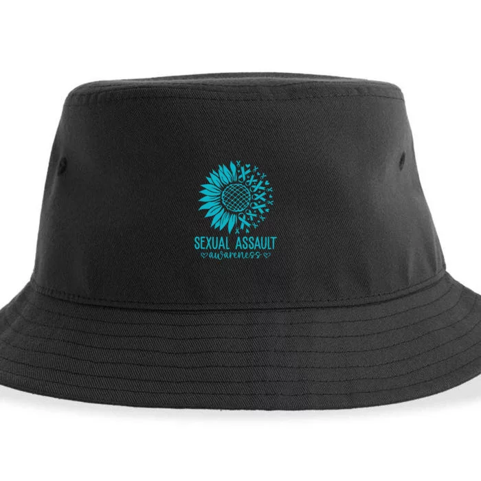 In April We Wear Teal Sexual Assault Awareness Month Sustainable Bucket Hat