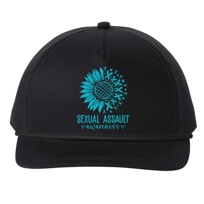 In April We Wear Teal Sexual Assault Awareness Month Snapback Five-Panel Rope Hat