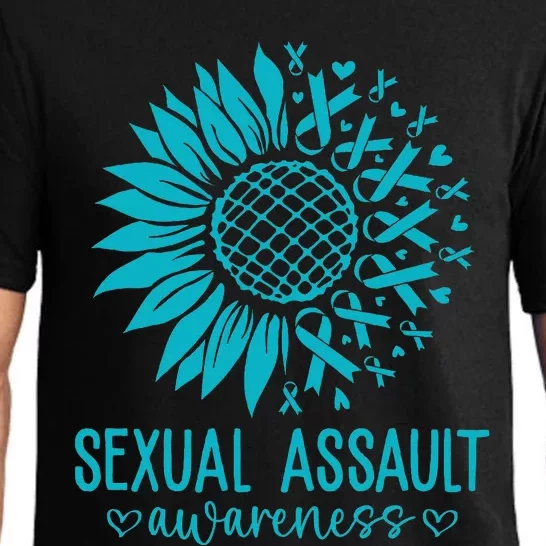 In April We Wear Teal Sexual Assault Awareness Month Pajama Set