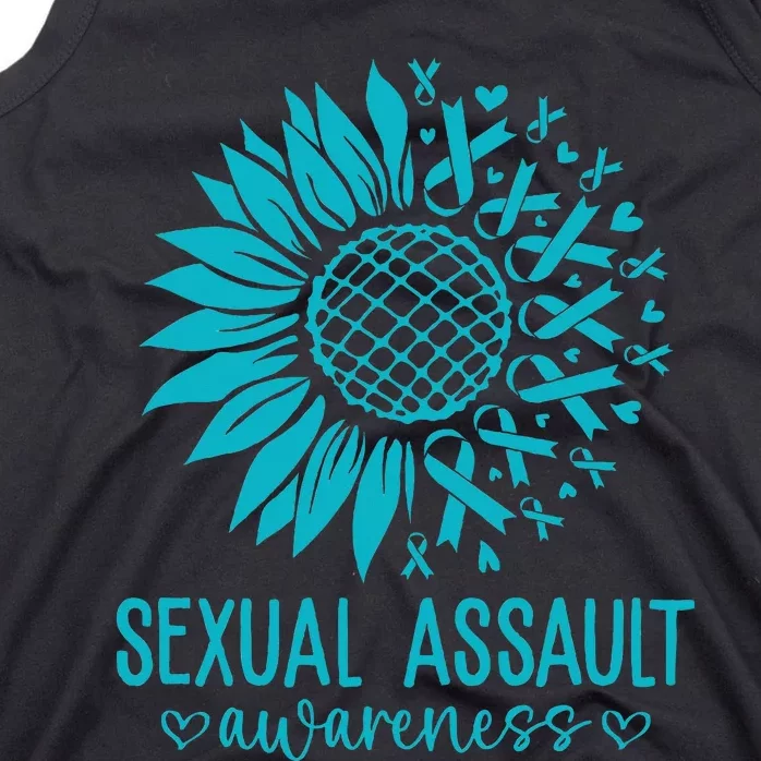 In April We Wear Teal Sexual Assault Awareness Month Tank Top