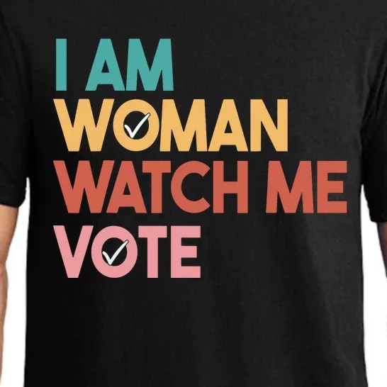 I Am Woman Watch Me Vote Pajama Set