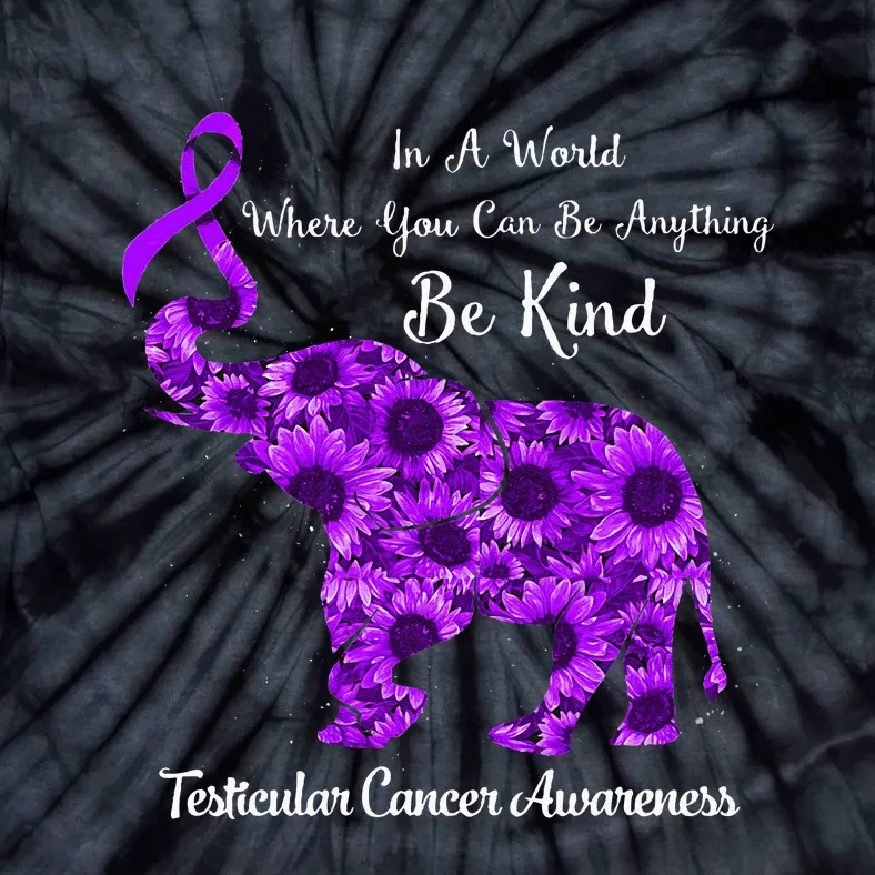 In A World Where Can Be Anything Be Kind Testicular Cancer Tie-Dye T-Shirt