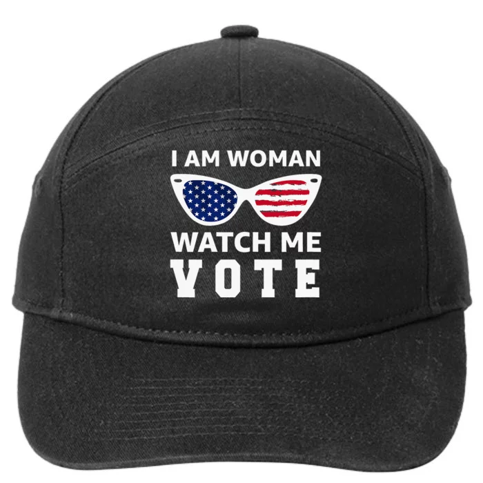 I Am Woman Watch Me Vote 7-Panel Snapback Hat