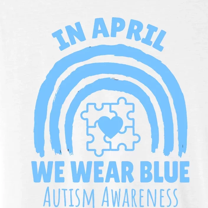 In April We Wear Blue Autism Awareness Month Puzzle ChromaSoft Performance T-Shirt