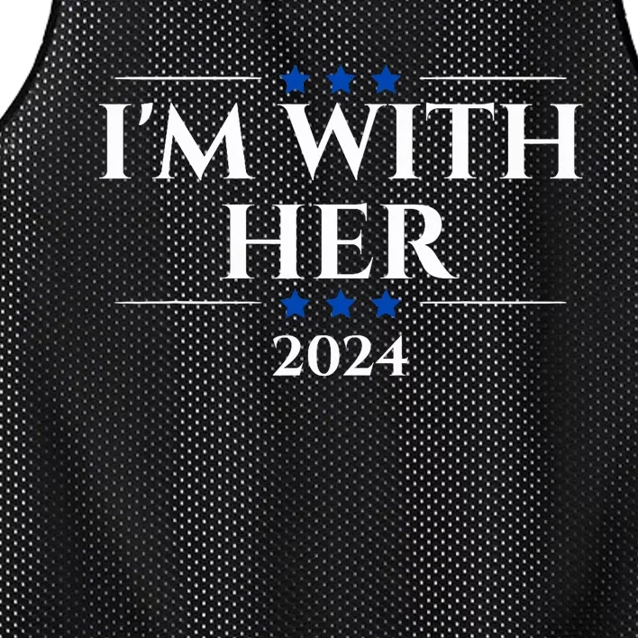 I Am With Her Kamala Mesh Reversible Basketball Jersey Tank