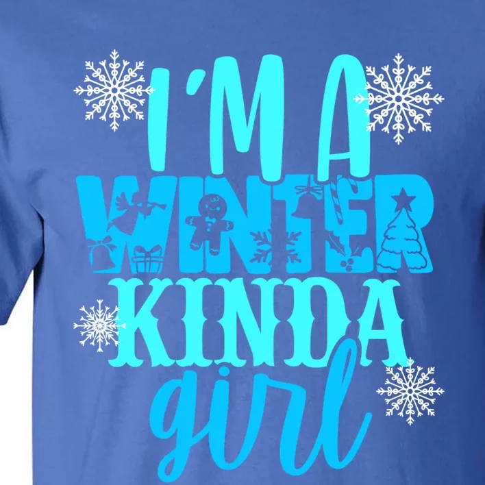 Im A Winter Kinda Christmas Tree Angel Snow Fun Gift Tall T-Shirt