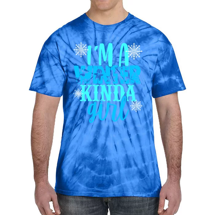 Im A Winter Kinda Christmas Tree Angel Snow Fun Gift Tie-Dye T-Shirt