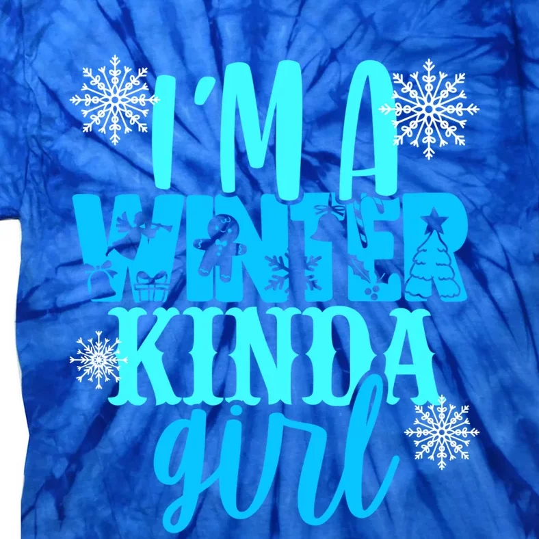 Im A Winter Kinda Christmas Tree Angel Snow Fun Gift Tie-Dye T-Shirt