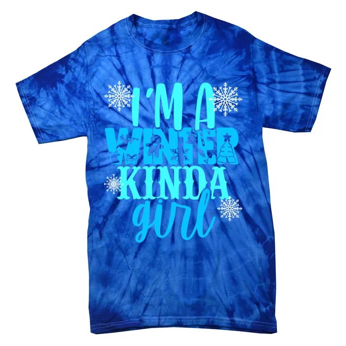 Im A Winter Kinda Christmas Tree Angel Snow Fun Gift Tie-Dye T-Shirt