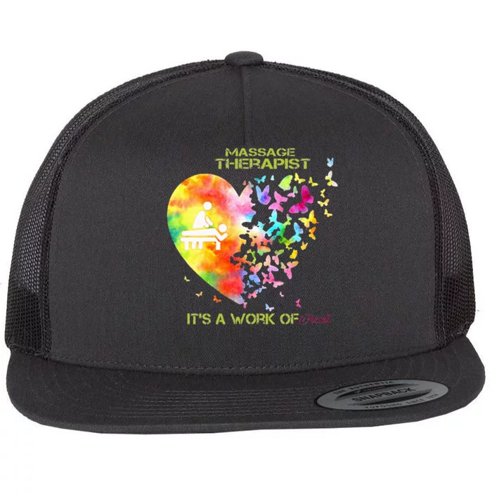 It's a Work of Heart Massage Therapist Flat Bill Trucker Hat