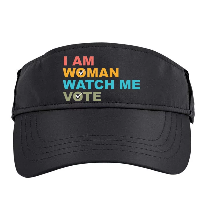 I Am Woman Watch Me Vote Adult Drive Performance Visor