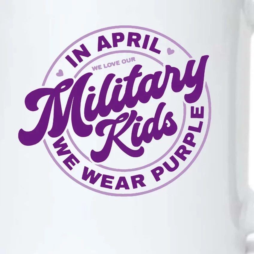 In April We Wear Purple Military Black Color Changing Mug