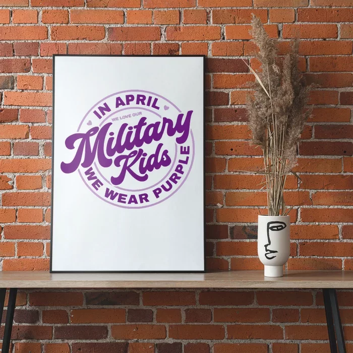 In April We Wear Purple Military Poster