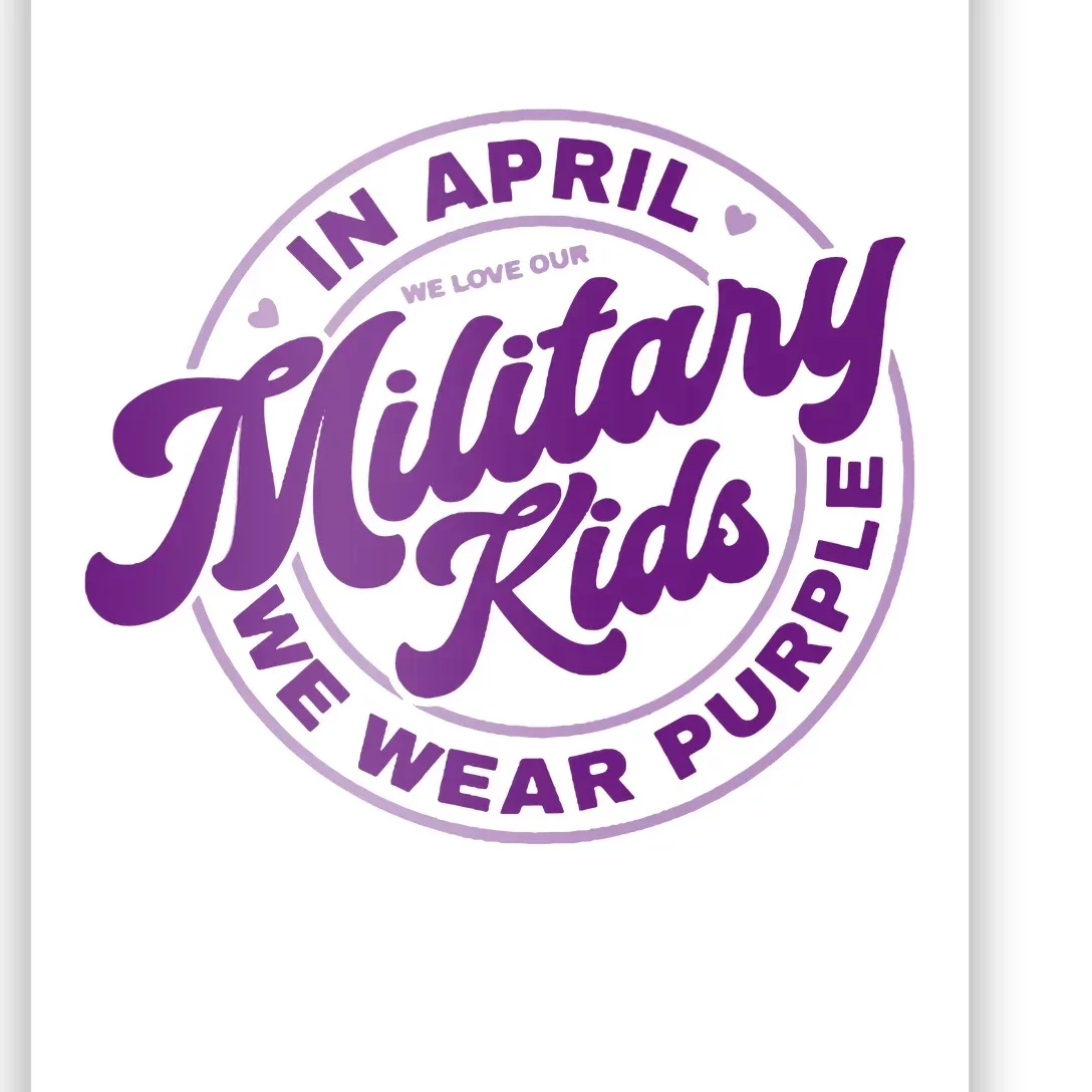 In April We Wear Purple Military Poster