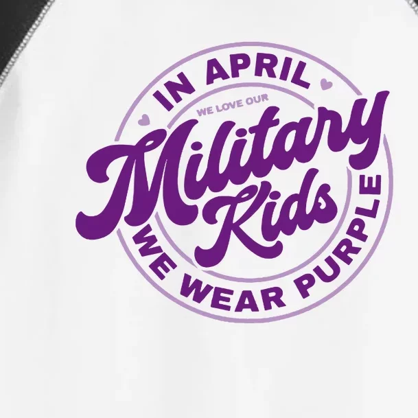 In April We Wear Purple Military Toddler Fine Jersey T-Shirt