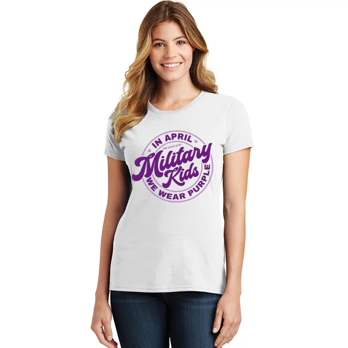 In April We Wear Purple Military Women's T-Shirt