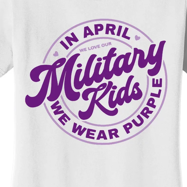 In April We Wear Purple Military Women's T-Shirt