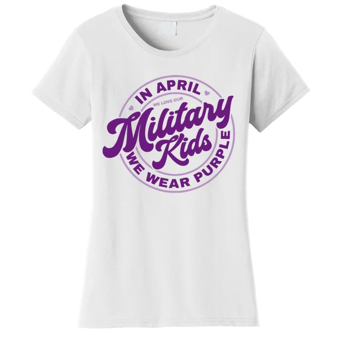 In April We Wear Purple Military Women's T-Shirt