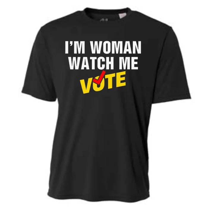 I Am Woman Watch Me Vote Cooling Performance Crew T-Shirt