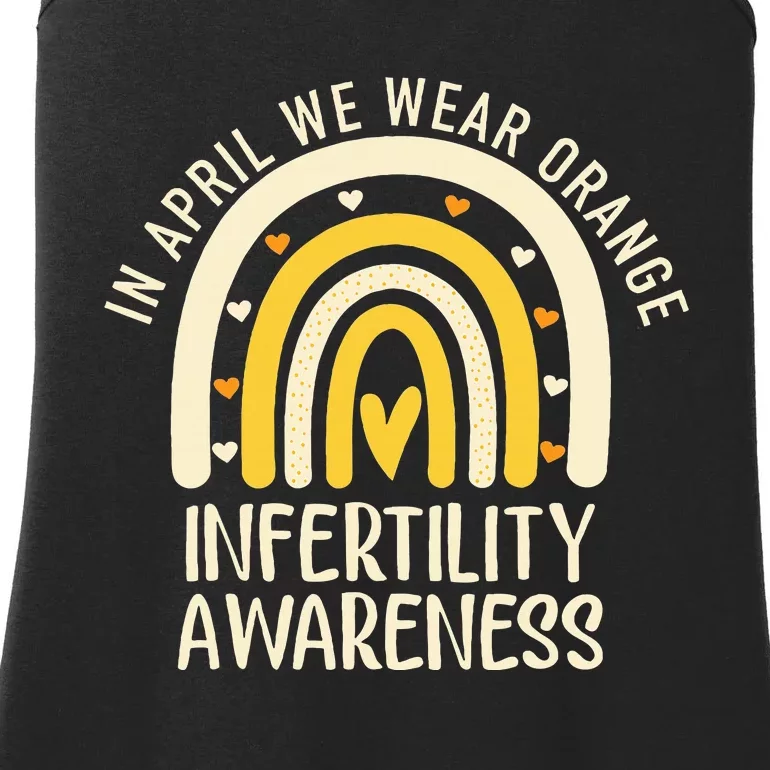 In April We Wear Orange Infertility Awareness Week Ivf Ladies Essential Tank