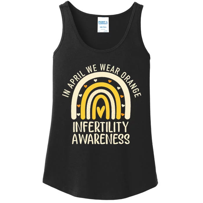 In April We Wear Orange Infertility Awareness Week Ivf Ladies Essential Tank