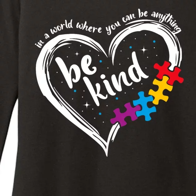 In A World Where You Can Be Anything Be Kind Autism Awareness Womens CVC Long Sleeve Shirt