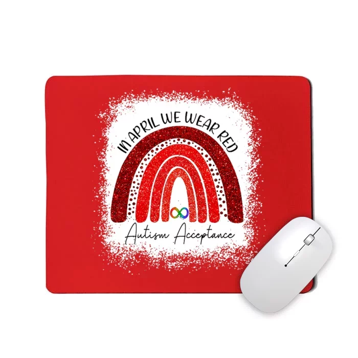 In April We Wear Red Autism Acceptance Mousepad