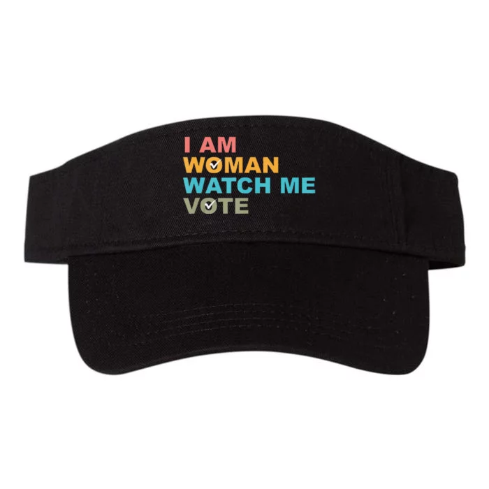 I Am Woman Watch Me Vote Valucap Bio-Washed Visor