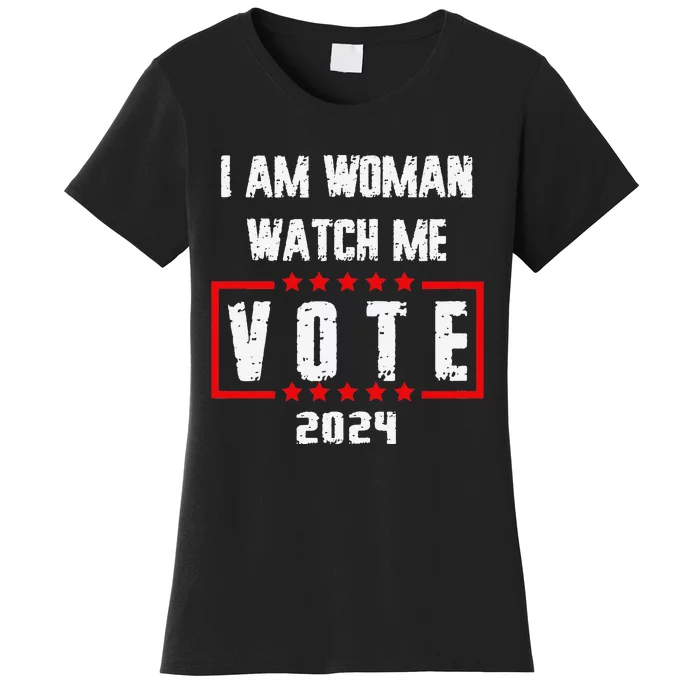 I Am Woman Watch Me Vote Woman Voting Usa 2024 Election Day Women's T-Shirt