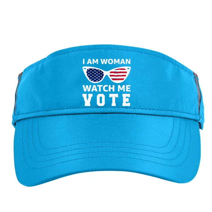 I Am Woman Watch Me Vote Adult Drive Performance Visor