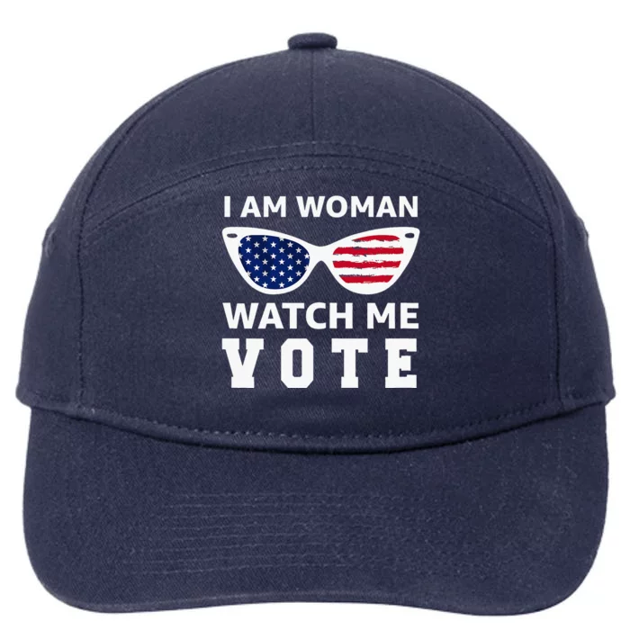 I Am Woman Watch Me Vote 7-Panel Snapback Hat