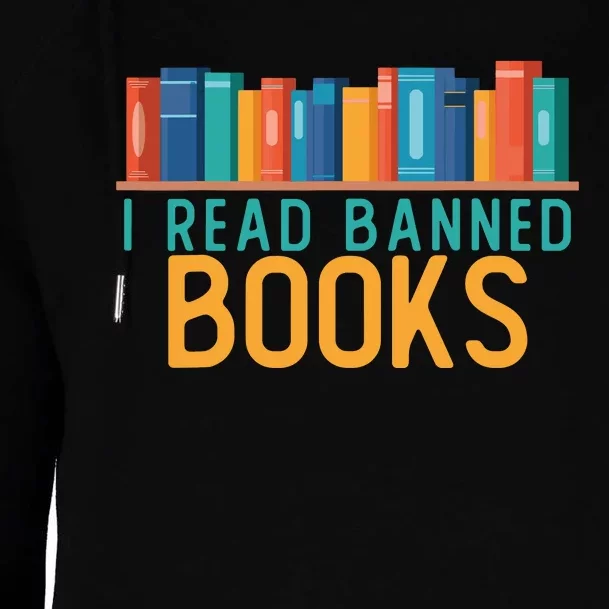 I Am With The Banned Books Funny I Read Banned Books Womens Funnel Neck Pullover Hood