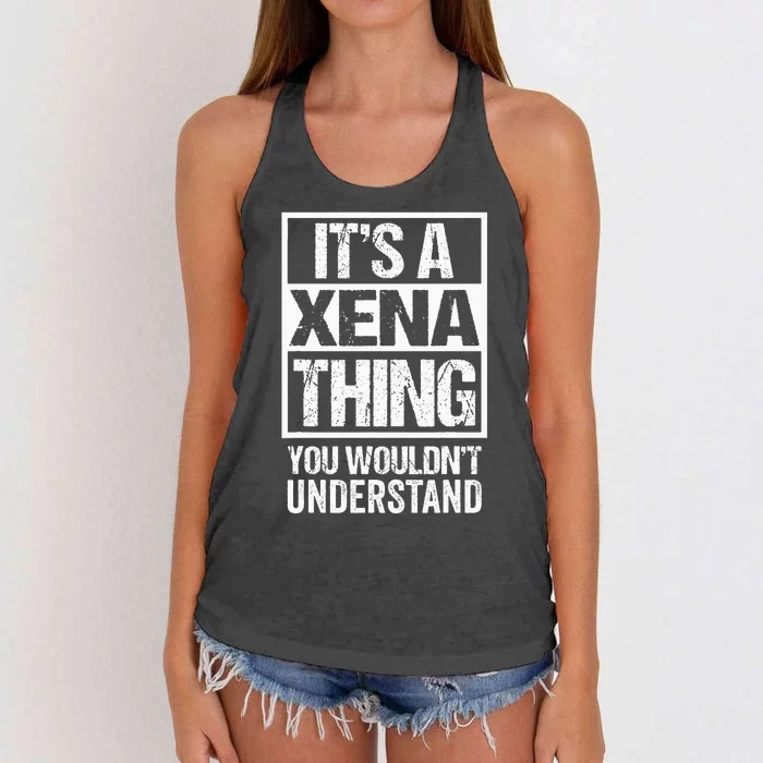 Its A Xena Thing You Wouldnt Understand Pet Name Women's Knotted Racerback Tank