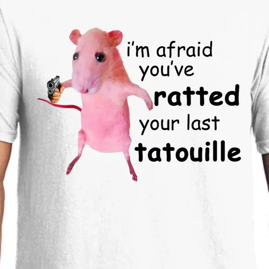 Im Afraid Youve Ratted Your Last Tatouille Funny Pink Rat Pajama Set