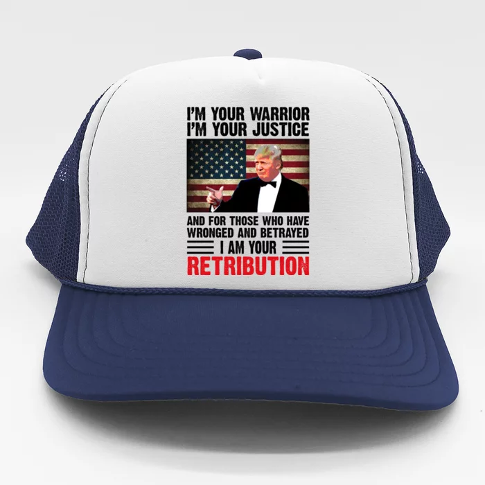 I Am Your Retribution Pro Donald Trump Usa Trucker Hat