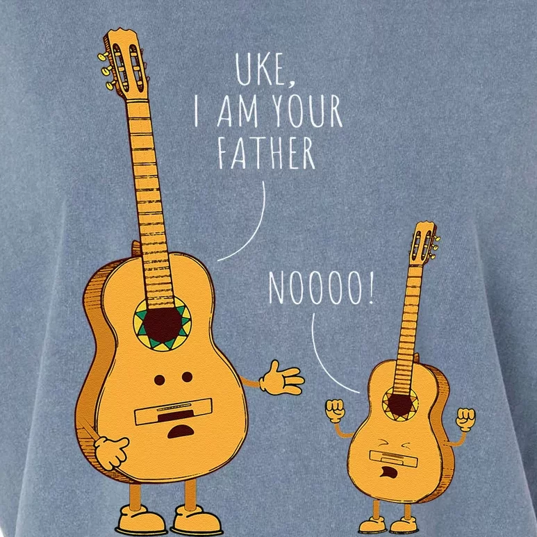 I Am Your Father Funny Ukulele Guitar Garment-Dyed Women's Muscle Tee