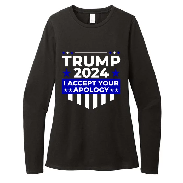 I Accept Your Apology 2024 Trump 2024 Womens CVC Long Sleeve Shirt