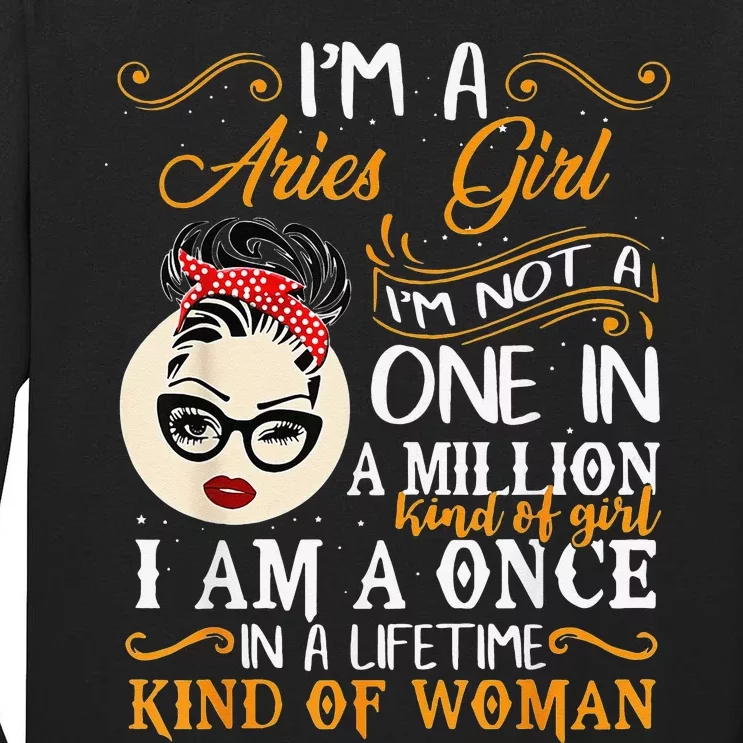 I'm Aries Zodiac sign April March Birthday Gift Tall Long Sleeve T-Shirt