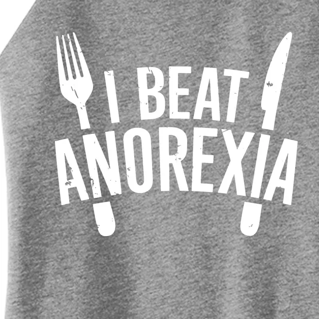 I Beat Anorexia Women’s Perfect Tri Rocker Tank