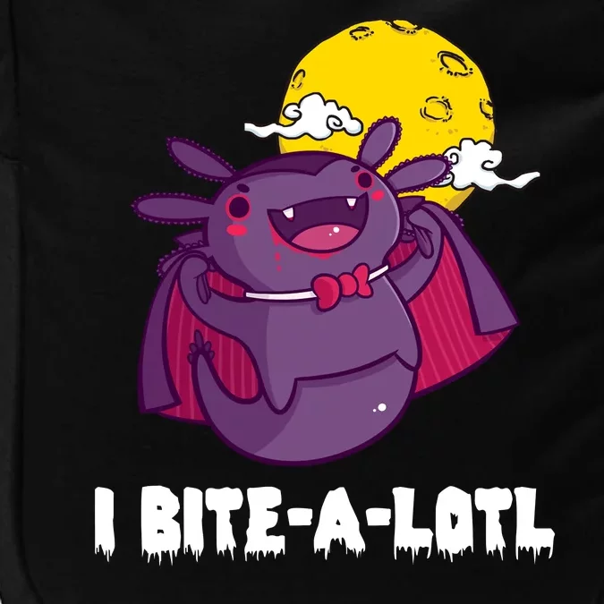 I Bite A Lot Axolotl Funny Halloween Vampire Impact Tech Backpack