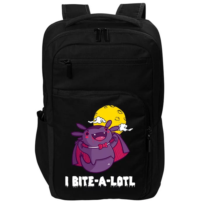 I Bite A Lot Axolotl Funny Halloween Vampire Impact Tech Backpack