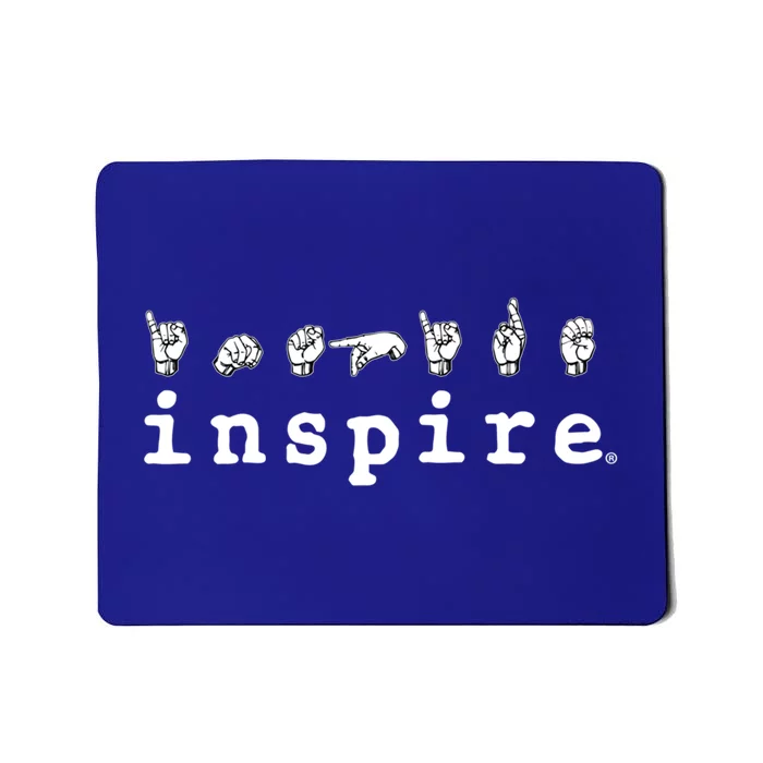 Inspire Brand Asl American Sign Language Deaf Awareness Cool Gift Mousepad