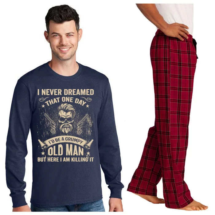 ID Become A Grumpy Old Man T Grumpy Vintage Long Sleeve Pajama Set