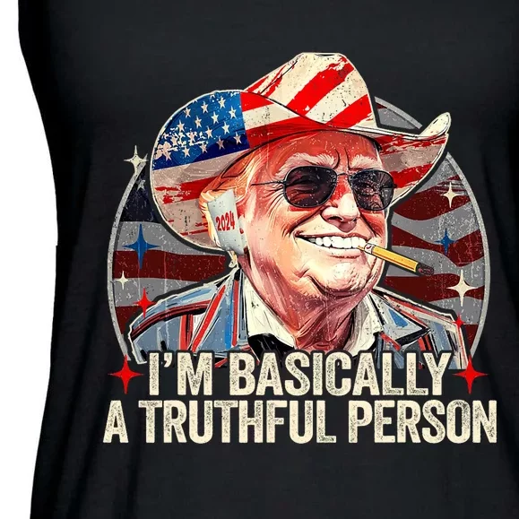 IM Basically A Truthful Person Trump Says Election Quotes Ladies Essential Flowy Tank