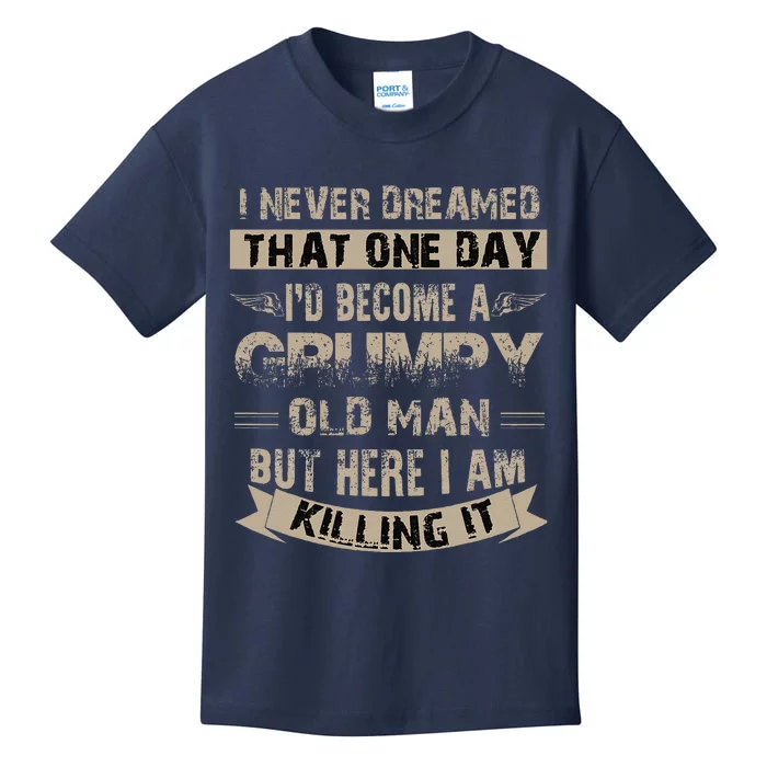 ID Become A Grumpy Old Man Grumpy Kids T-Shirt