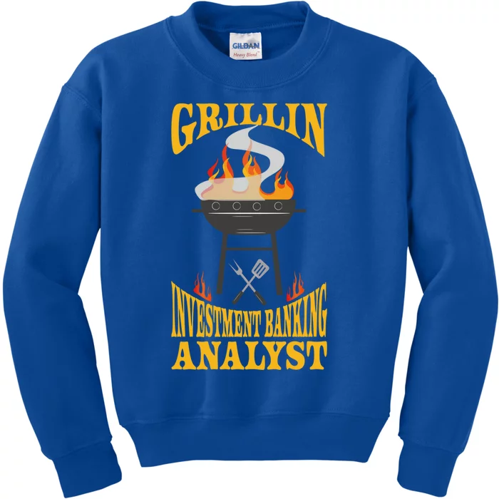 Investt Banking Analyst Bbq Grill Smoker And Barbecue Chef Great Gift Kids Sweatshirt