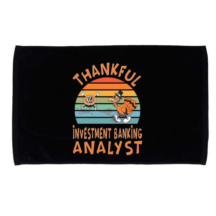 Investt Banking Analyst Job Funny Thanksgiving Gift Microfiber Hand Towel