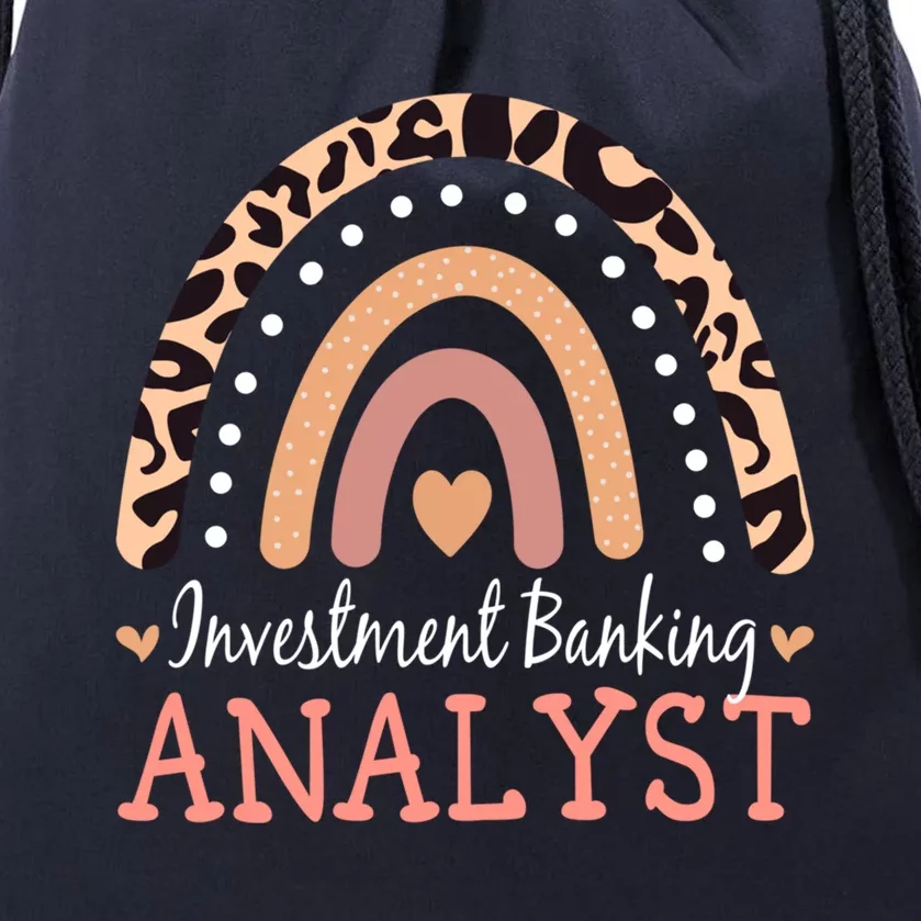 Investt Banking Analyst Leopard Rainbow Appreciation Gift Drawstring Bag